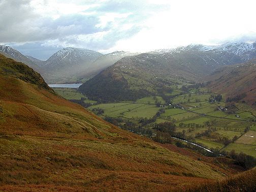 From Boredale Hause towards Deepdale and Brotherswater
