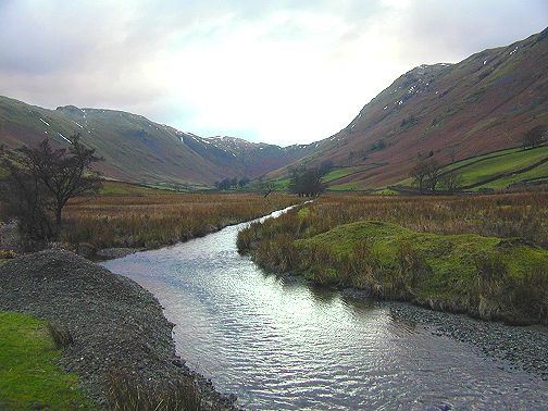 Boredale Beck looking up valley