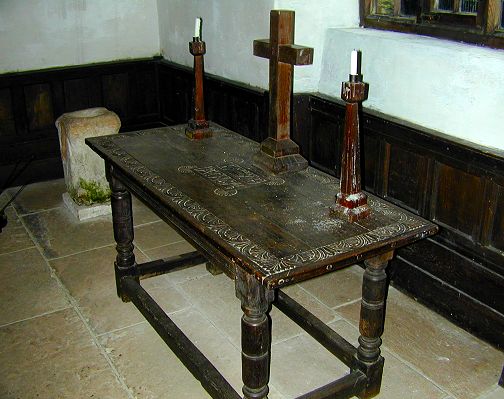 altar table and font